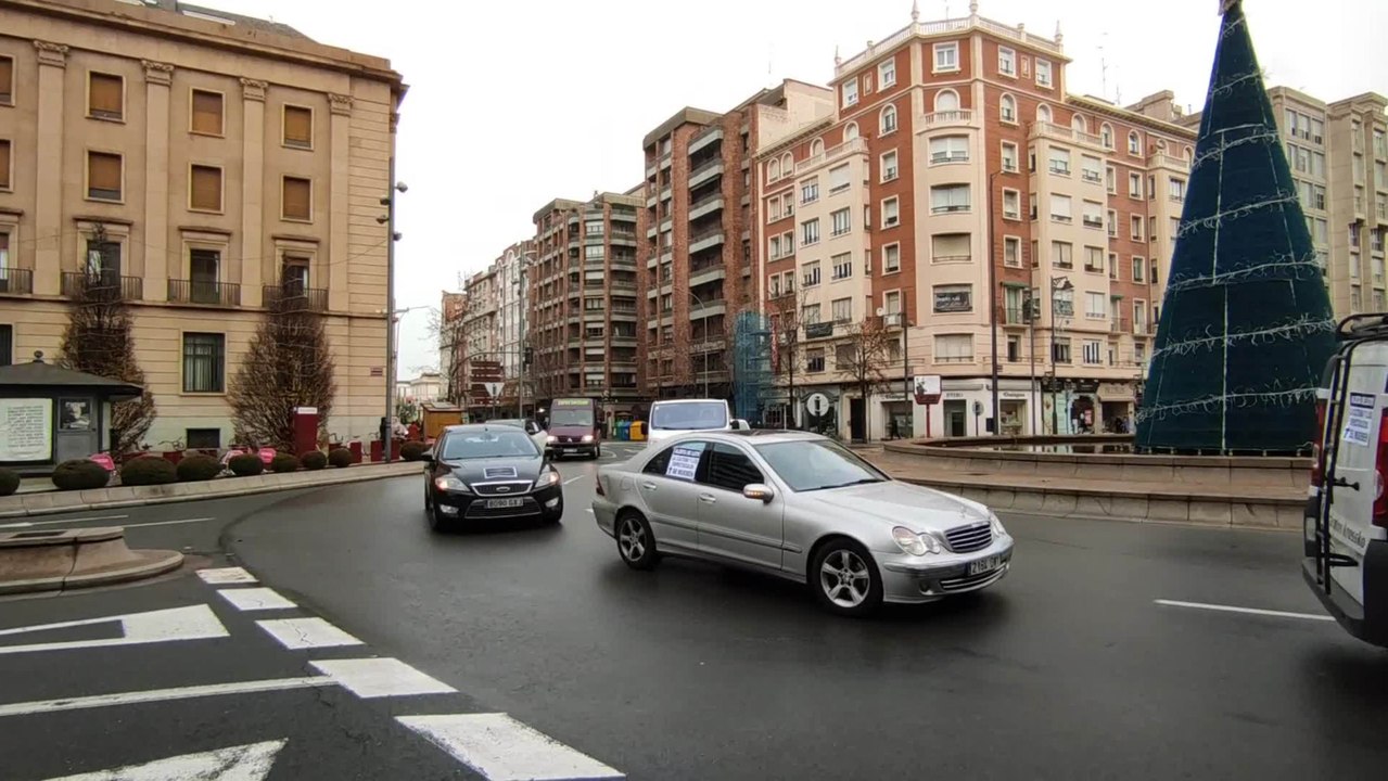 Manifestación en vehículo del sector de eventos y espectáculos en Logroño