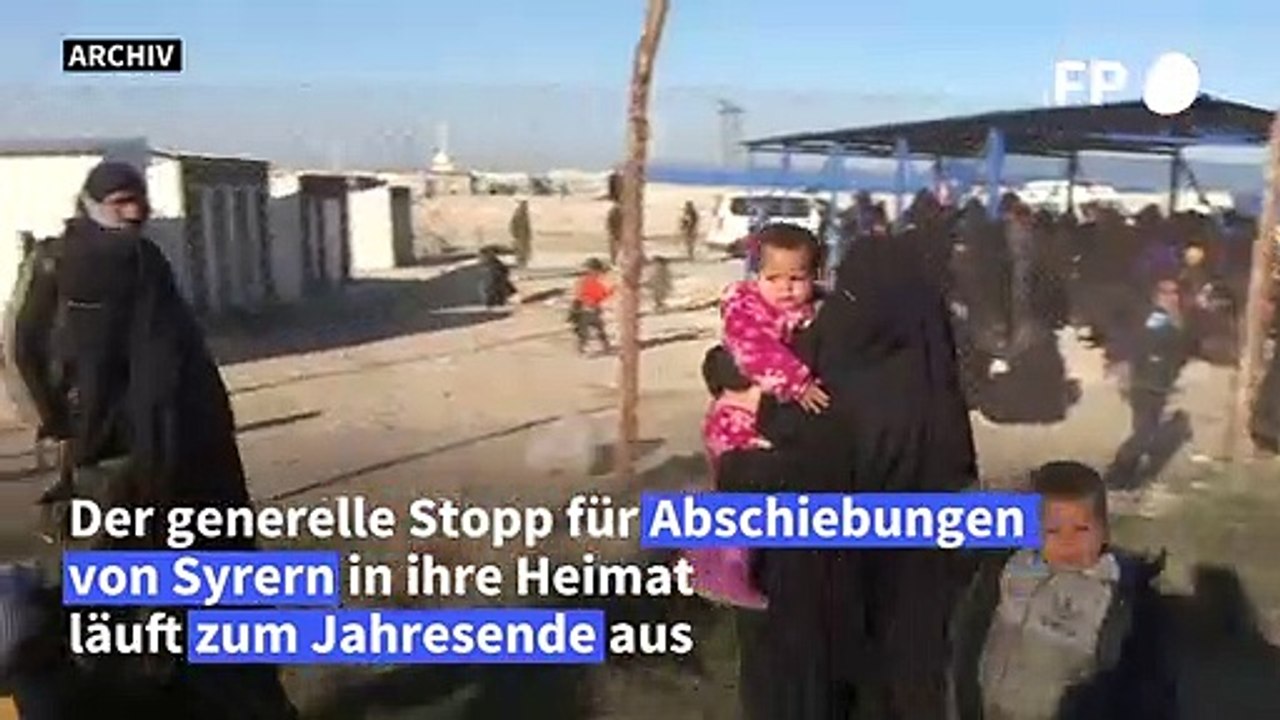Innenminister lassen abschiebestopp für syrien zum jahresende auslaufen
