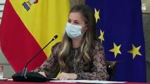La princesa Leonor vuelve a dar un discurso y se atreve con el catalán