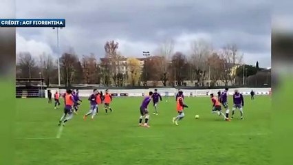 Le très bel enchaînement de Franck Ribéry à l'entraînement de la Fiorentina