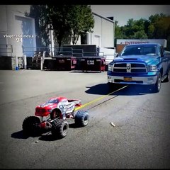 Primal Raminator Monster Truck Towing Demo with low .