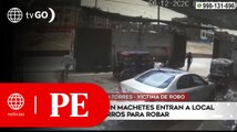 Delincuentes con cuchillos y machetes robaron local de lavado de carros | Primera Edición