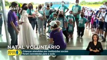 Crianças participam do Natal Solidário no Palácio da Alvorada