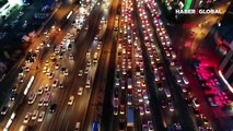 İstanbul'da kısıtlama öncesi trafik kilitlendi!