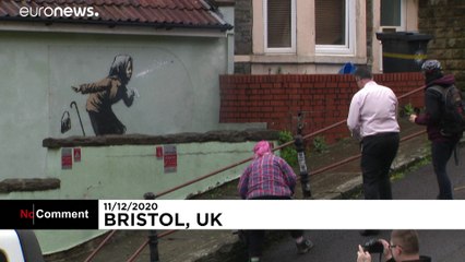 'Aachoo!': Banksy's new sneezing woman artwork appears on Bristol home
