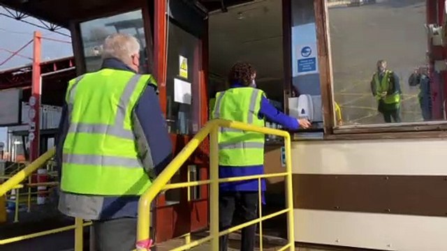 Labour's shadow chancellor visits Portsmouth International Port