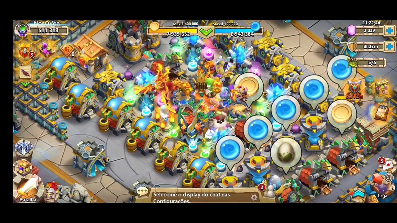 saiu! Atualizaçao castle clash: Batalha de Guildas, roll de 3k de gemas