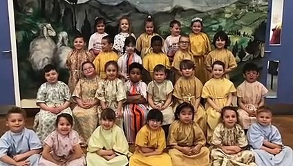 Schoolchildren singing ‘Angels We Have Heard On High’