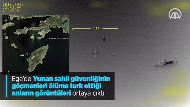 Ege'de Yunan sahil güvenliğinin göçmenleri ölüme terk ettiği anların görüntüleri ortaya çıktı