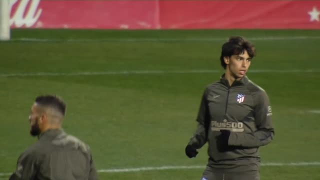 Último entrenamiento del Atlético antes del derbi ante el Real Madrid