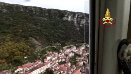 Frana nel Salernitano, evacuate persone nel piccolo centro di Ottati (11.12.20)