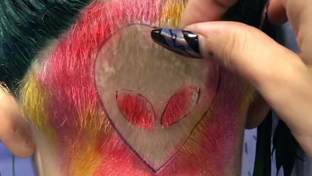 Hairstylist uses stencils to achieve space-themed hair looks