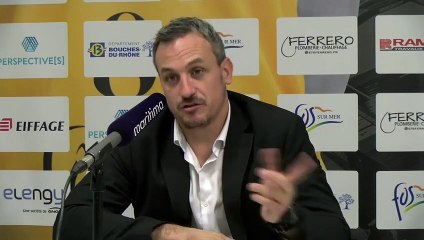 Rémi Giuitta après la victoire de Fos Provence Basket contre Souffelweyersheim