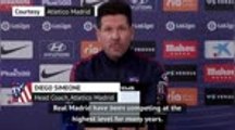 Simeone admits admiration for Real ahead of Madrid derby