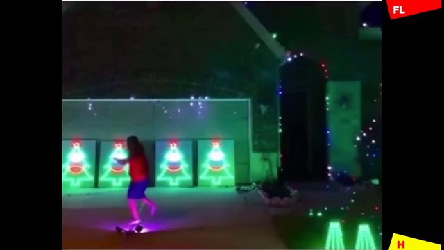 Christmas King of the Surbus Light Show Everybody dance now