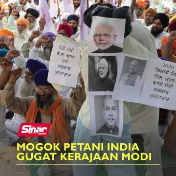 Mogok petani India gugat kerajaan Modi