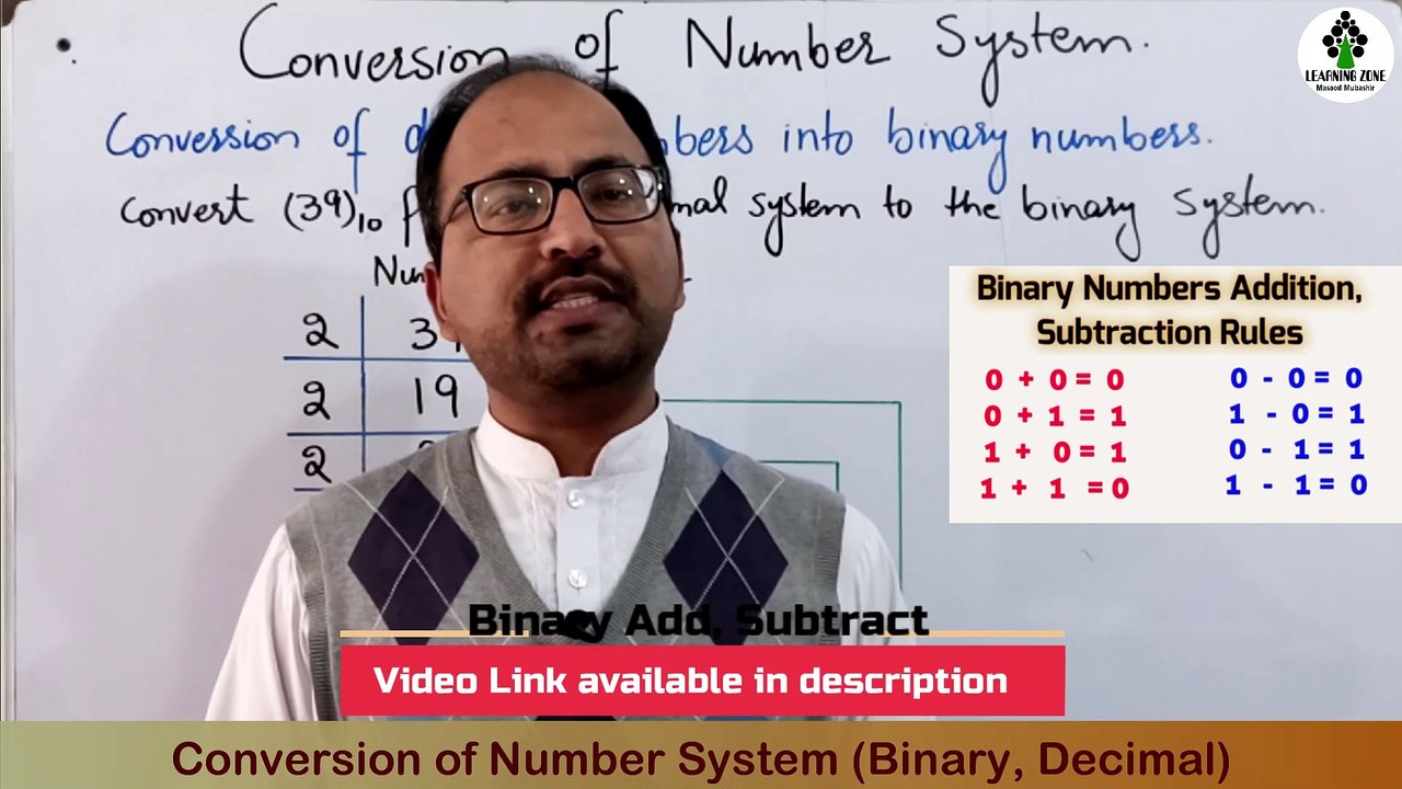 How to convert Binary to Decimal and Decimal to Binary Numbers II Conversion of Number System II