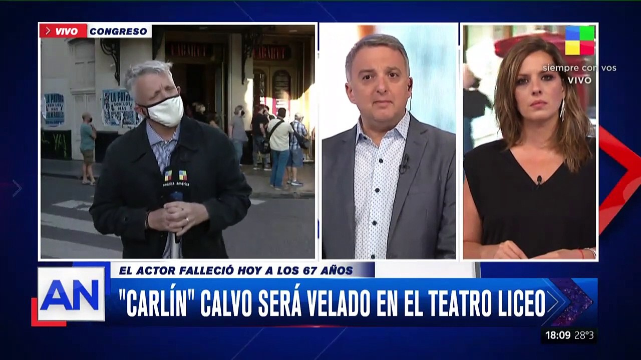 "Carlín" Calvo será velado en el Teatro Liceo