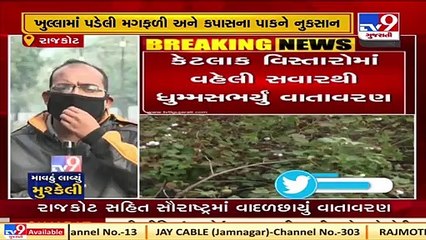 Weather turns cloudy in Rajkot _ Tv9News