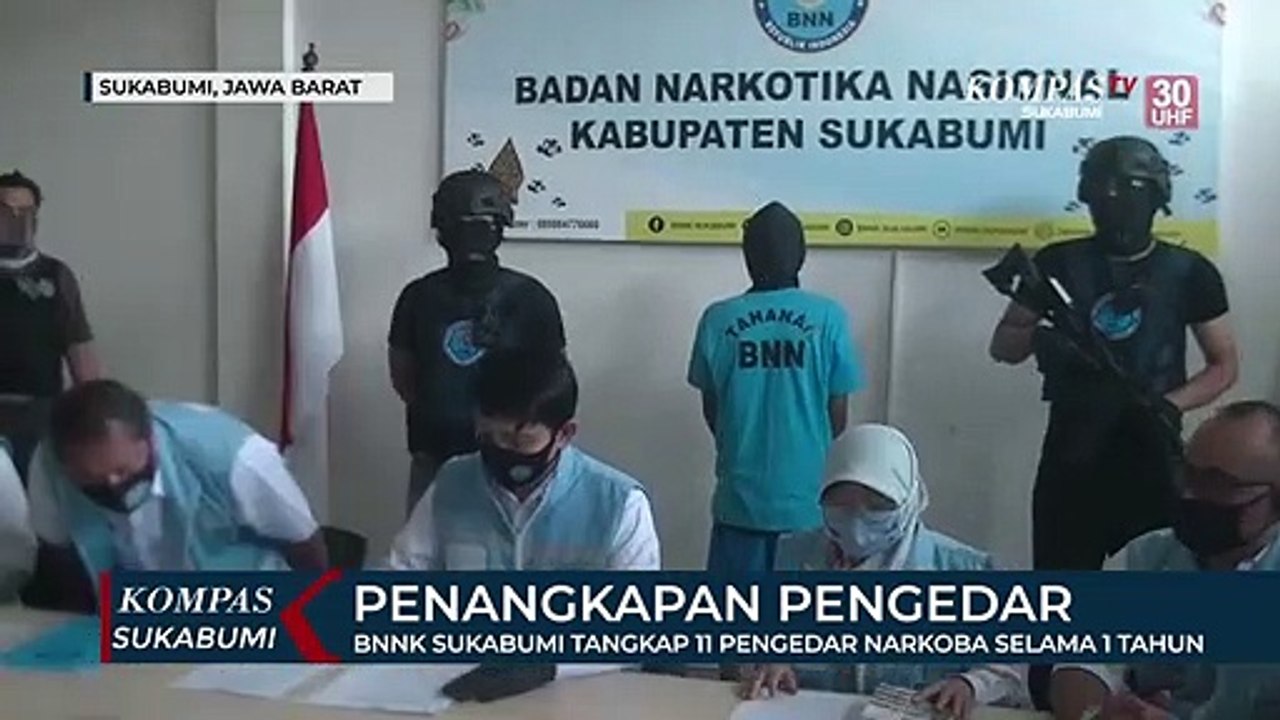 BNNK Sukabumi Tangkap 11 Pengedar Narkoba Selama 1 Tahun