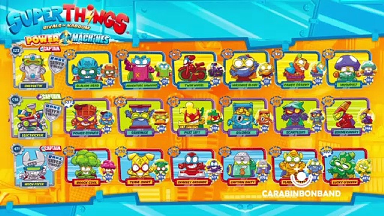 #SUPERTHINGS SERIE 7 POWER MACHINES - TODOS LOS PERSONAJES - by CARA BIN BON BAND