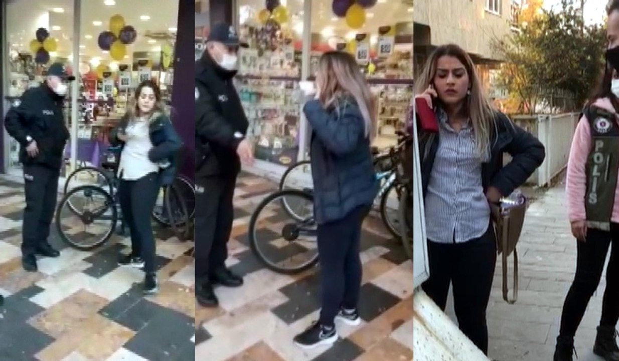 Maske takmayan kadından polise skandal sözler