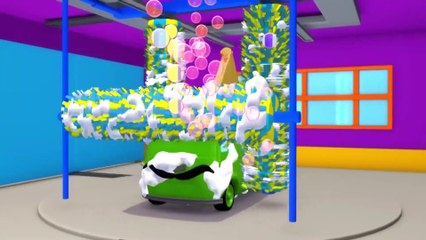 Le Lavage Auto de Tom la Dépanneuse -  Carlo le pizzaiolo - La Ville des Voitures   Dessin animé