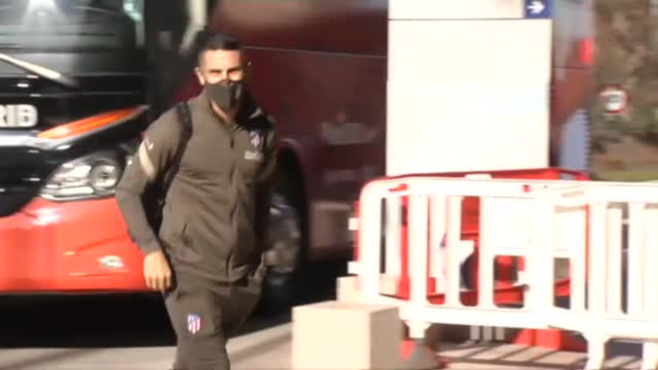 Atlético y Real Madrid, concentrados para el derbi de esta noche