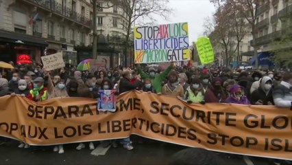 Manifestation contre la loi Sécurité globale: le cortège parisien s'est élancé