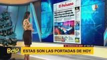 Pamela Acosta leyendo las portadas del dia de los principales medios impresos del pais - 09122020