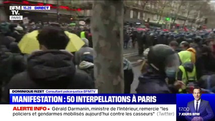 Manifestation à Paris: les forces de l'ordre interviennent dans le cortège