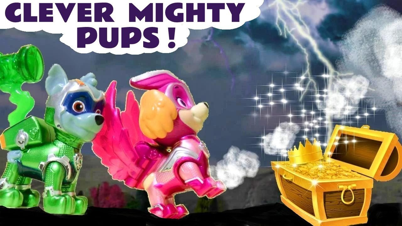 Clever Paw Patrol Mighty Pups with Marvel Avengers and DC Comics Villains plus the Funny Funlings and Thomas and Friends in this Family Friendly Full Episode English Toy Story Video for Kids