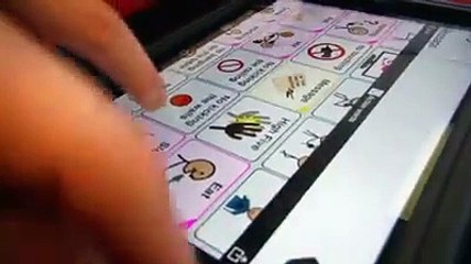 Teen with CP making requests using Proloquo2go