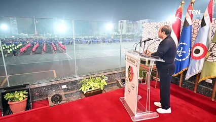 عمر ما كانت القوة والكفاءة بسوء الخلق.. كلمة قوية من الرئيس السيسي لطلبة الكلية الحربية