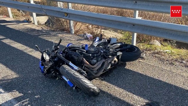 Muere un motorista de 25 años al chocar contra un guardarrail en Getafe