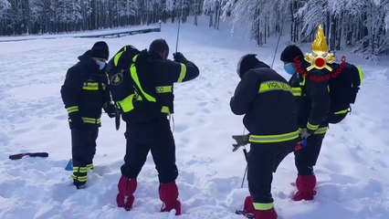 Santa Sofia (FC) - Soccorso per valanga addestramento Vigili del Fuoco (12.12.20)