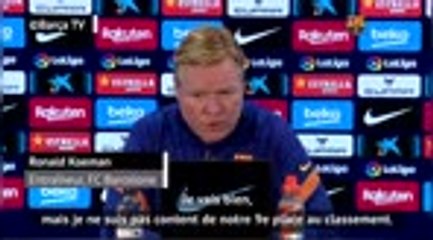 13e j. - Koeman : "Pas content de notre 9e place"