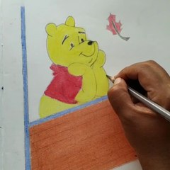 Pooh draw in a esay way.