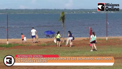 Cientos de personas disfrutaron de los balnearios habilitados en Posadas y Garupá