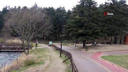 Gölcük Tabiat Parkı, sokağa çıkma yasağında sessizliğe büründü
