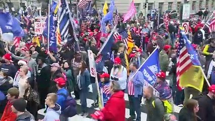 Protesto em apoio a Trump