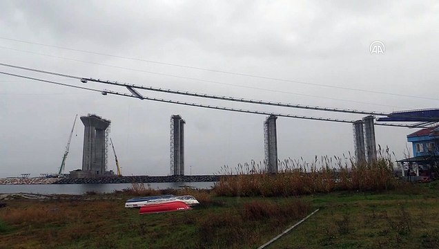 ÇANAKKALE - Çanakkale Boğazı, 1915 Çanakkale Köprüsü kedi yolu çalışmaları nedeniyle gemi geçişlerine kapatıldı