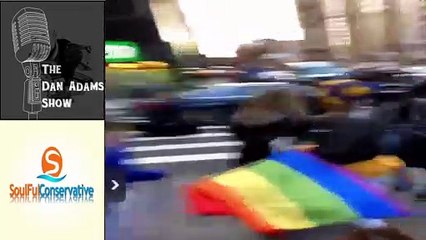Driver PLOWS through protesters during Manhattan demonstration against ICE