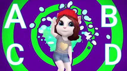 ABCD | Sing and learn ABCD | Angela Dance ABCD Song| Angela Talking Tom Friends