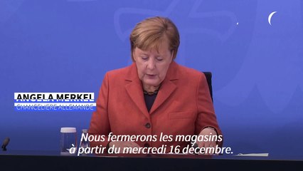 Angela Merkel annonce la fermeture des magasins non essentiels en Allemagne