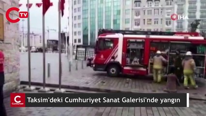 Taksim'deki Cumhuriyet Sanat Galerisi'nde yangın