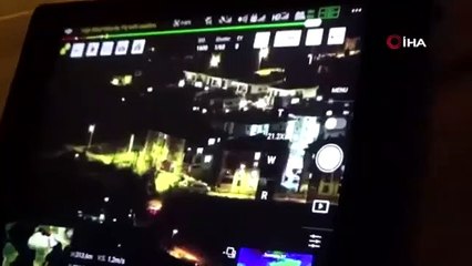 Uygulamadan kaçan araç drone takibi ile yakalandı