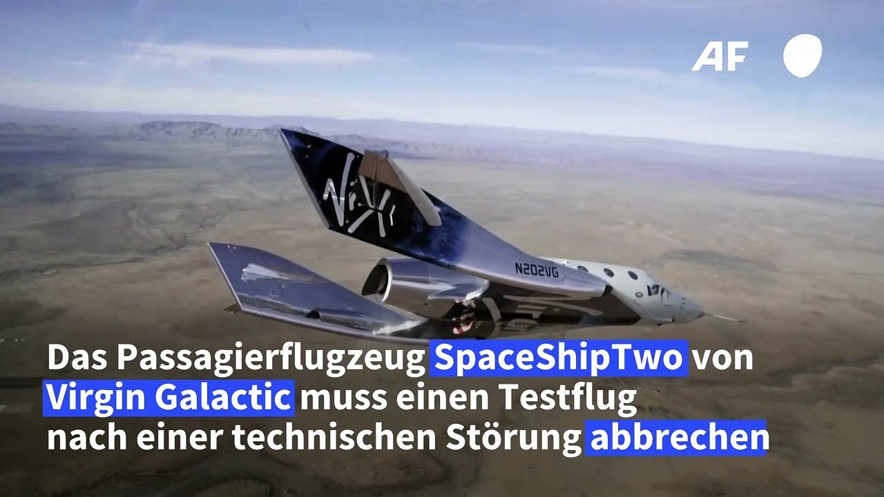 Testflug des spaceshiptwo abgebrochen