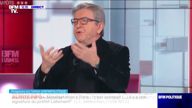 Jean-Luc Mélenchon: Des syndicats de police passent leur temps à jeter de l'huile sur le feu, ce n'est pas acceptable