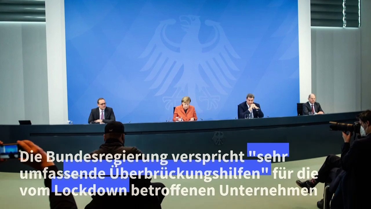 Lockdown: Scholz kündigt 'sehr umfassende Überbrückungshilfen' an